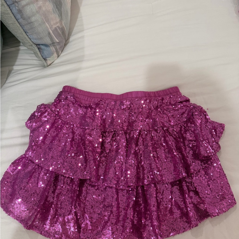 Glamorous Sequin Mini Skirt in Fuchsia